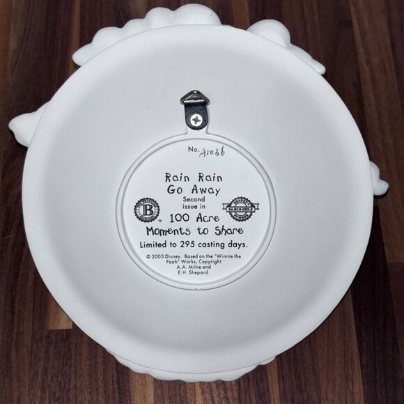 Disney Eeyore & Piglet Bradford Exchange 3D Wall Plaque Rain Rain Go Away - Picture 5 of 6